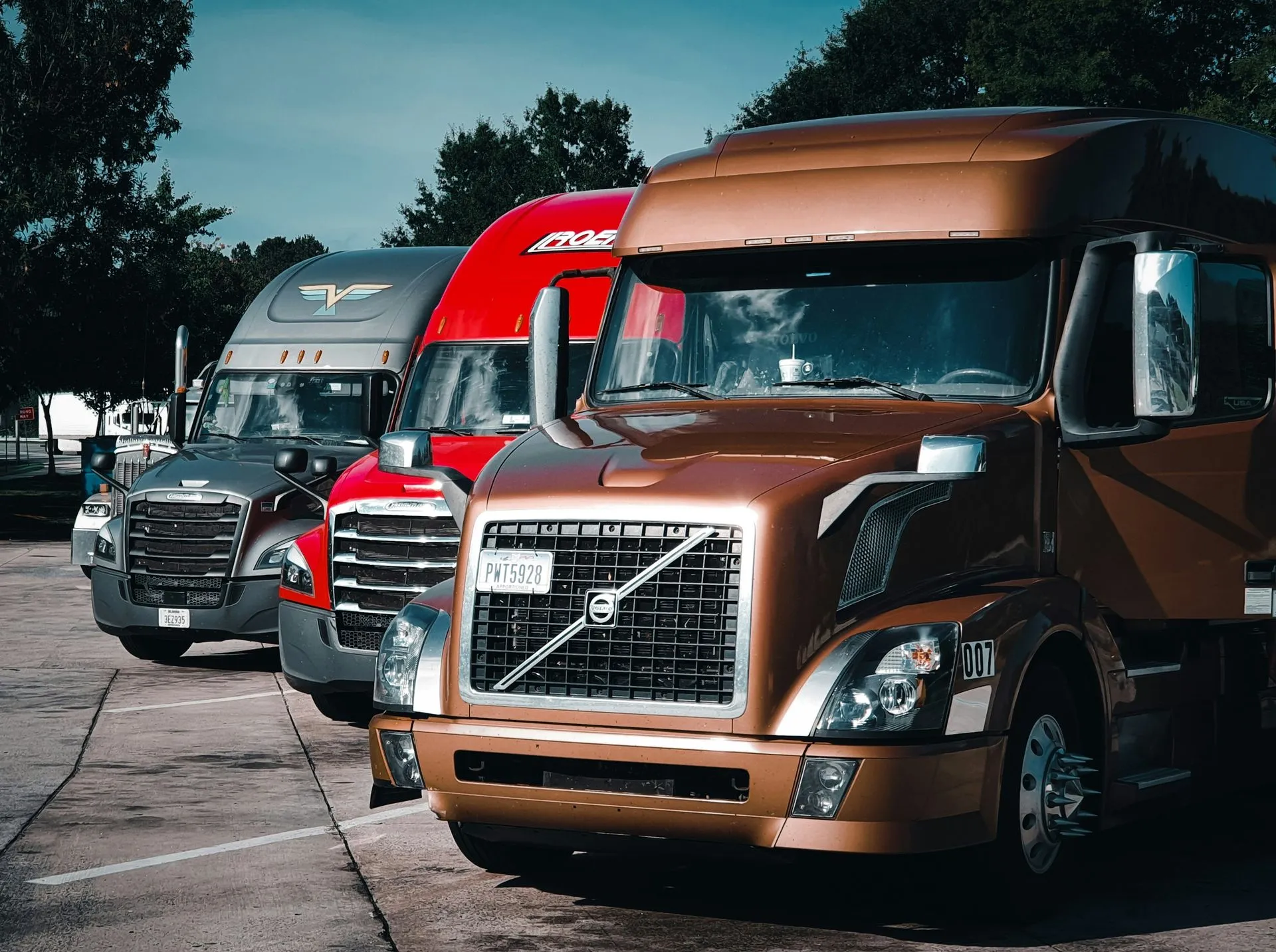 NH Logistics fleet of trucks